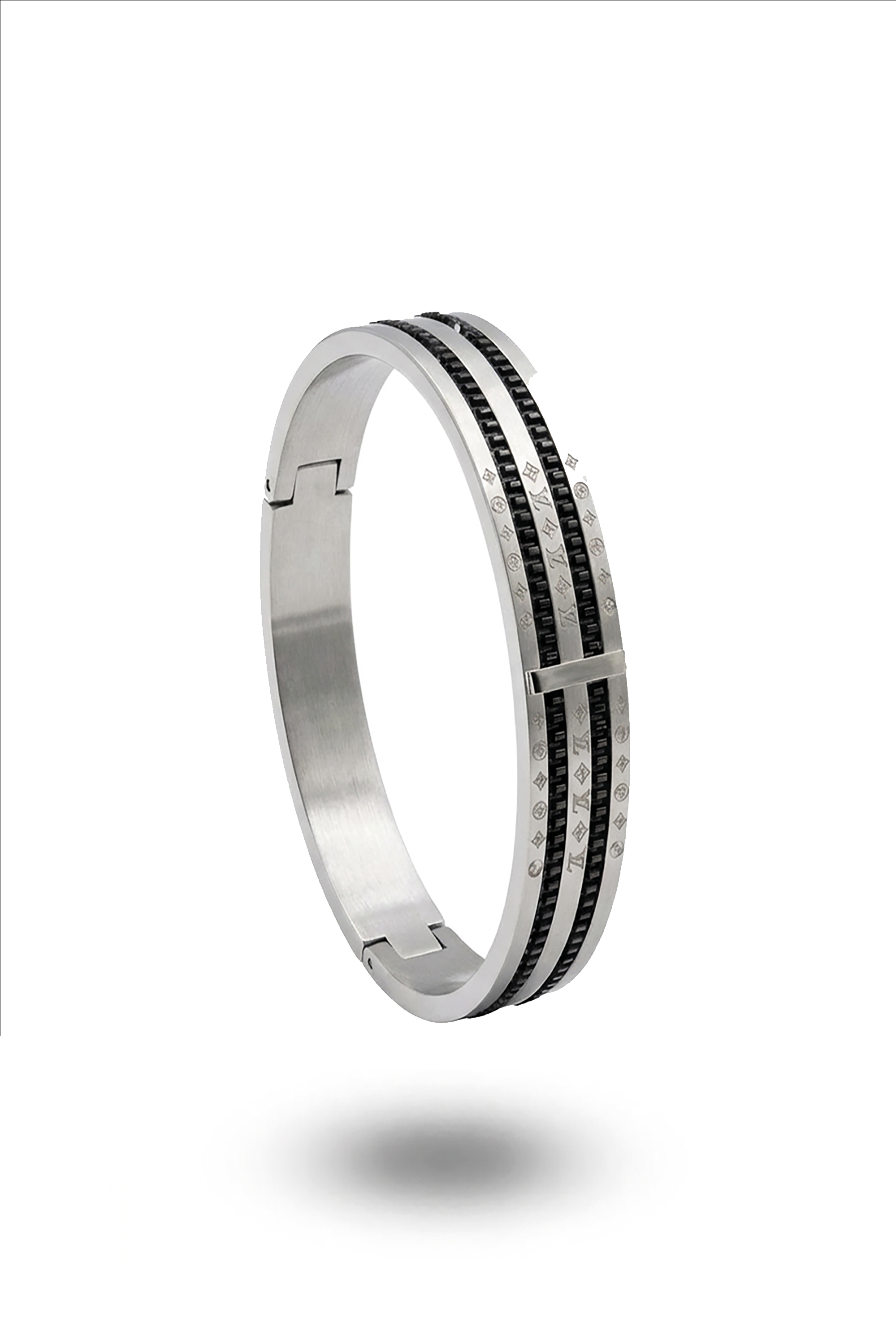 Erkek Lv Beyaz Siyah Kelepçe