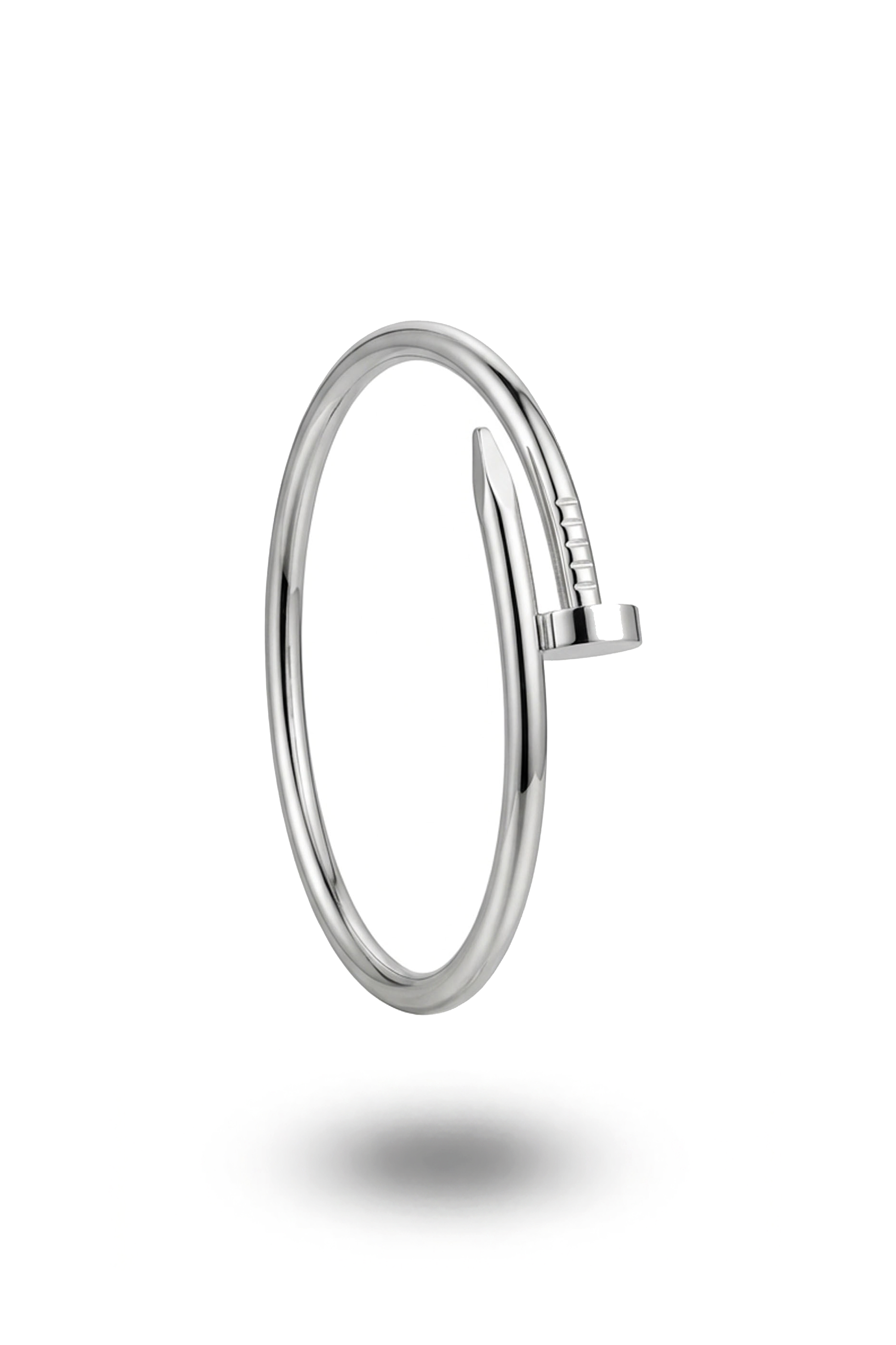 Erkek Çivili Bulgari Beyaz Kelepçe