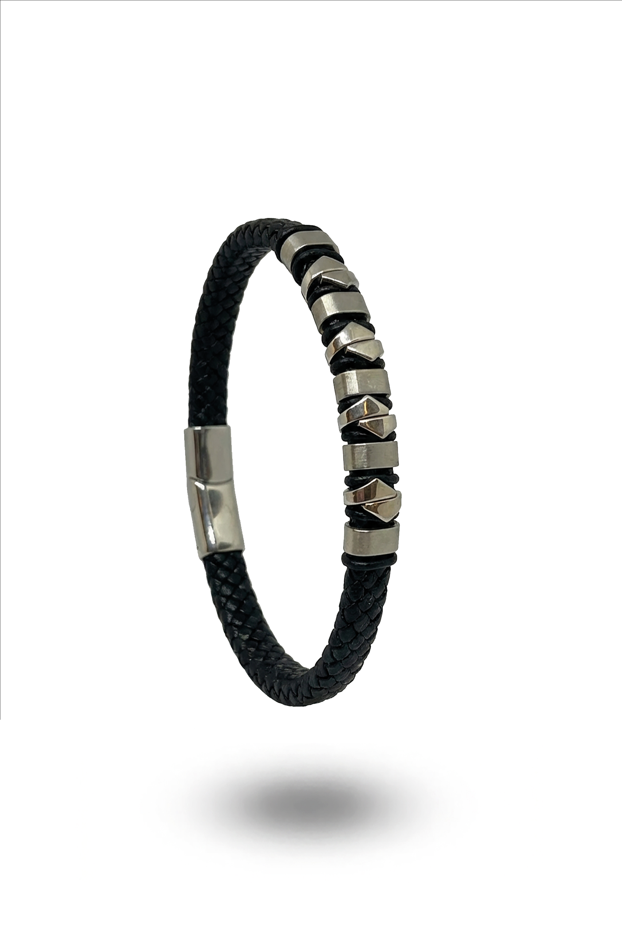 Erkek deri Örme Beyaz Kelepçe