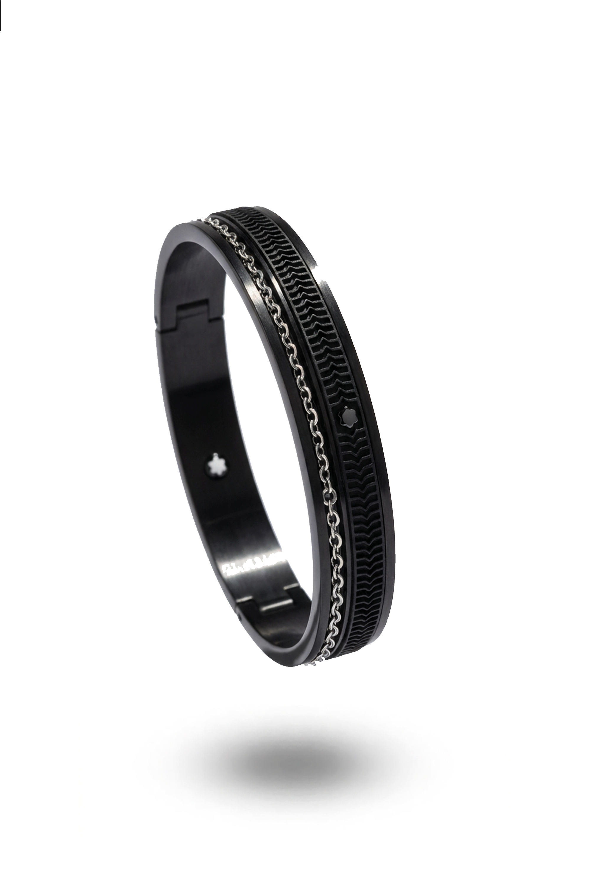 Erkek  Siyah Zincir detay  Kelepçe